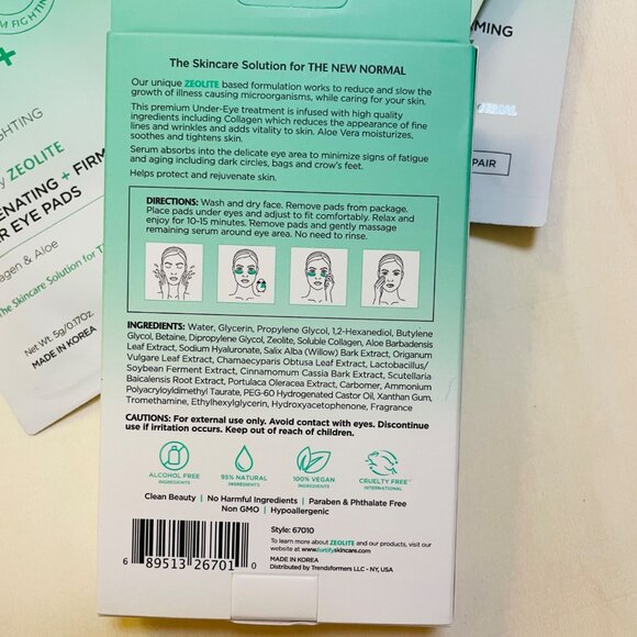 Fortify Rejuvenating Protecting Under Eye Pads Eye Mask Pack of 5 Pairs - Picture 4 of 4